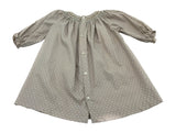 Edgehill Collection Smocked Dress for Girls - Geometric and Floral Print - Light Brown