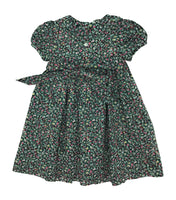 Edgehill Collection Floral Printed Smocked Dress for Girls – Multi Colors