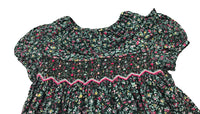 Edgehill Collection Floral Printed Smocked Dress for Girls – Multi Colors