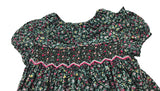 Edgehill Collection Floral Printed Smocked Dress for Girls – Multi Colors
