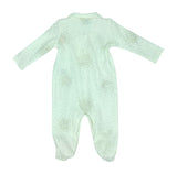 Edgehill Collection Baby Girls One-Piece Coverall| Newborn| Cream Color with Gold and Silver Sprinkle Design